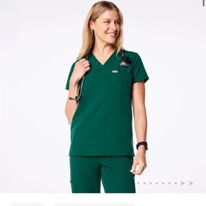 Figs hunter Green Scrub Top